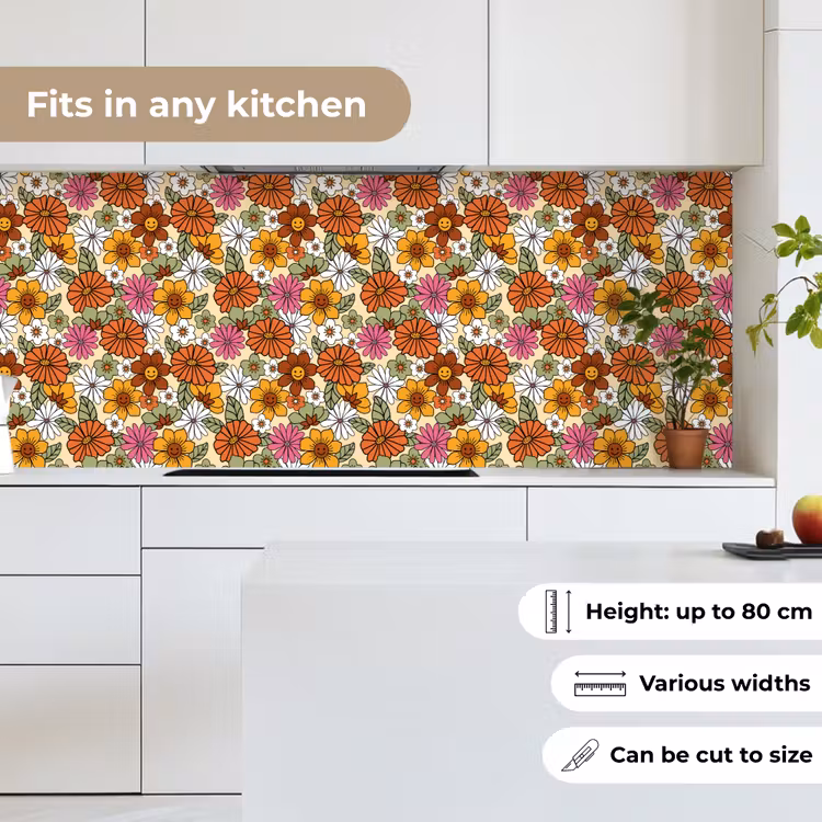 Vintage - Bloemen - Patronen keuken achterwand 2 middel 871 -sfeer4_UK