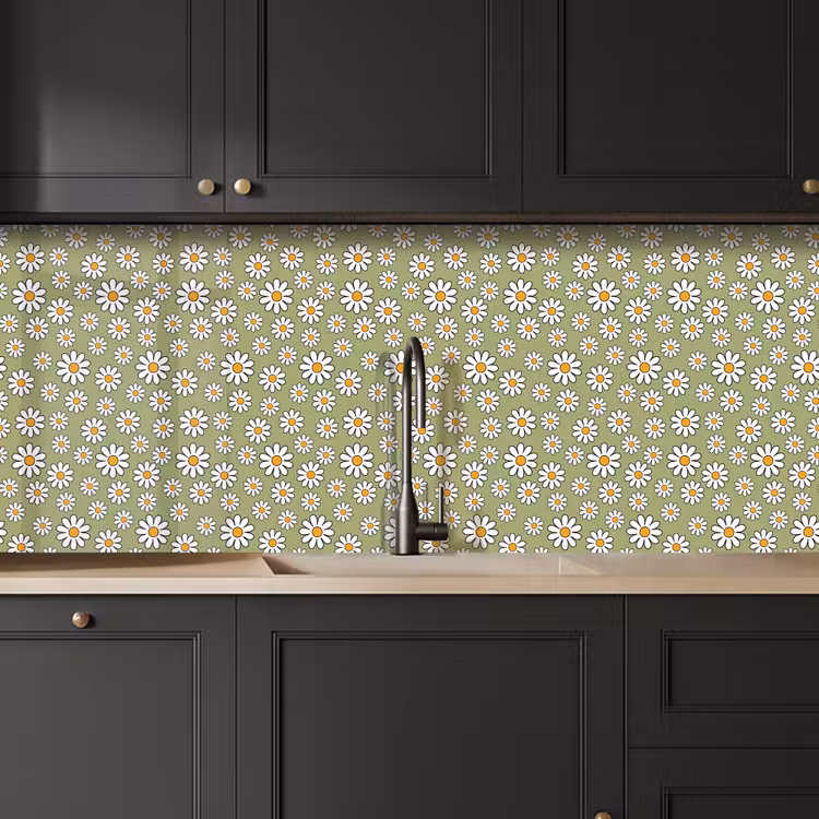 Vintage - Patronen - Bloemen - Madelief keuken achterwand 2 middel 871 -sfeer1