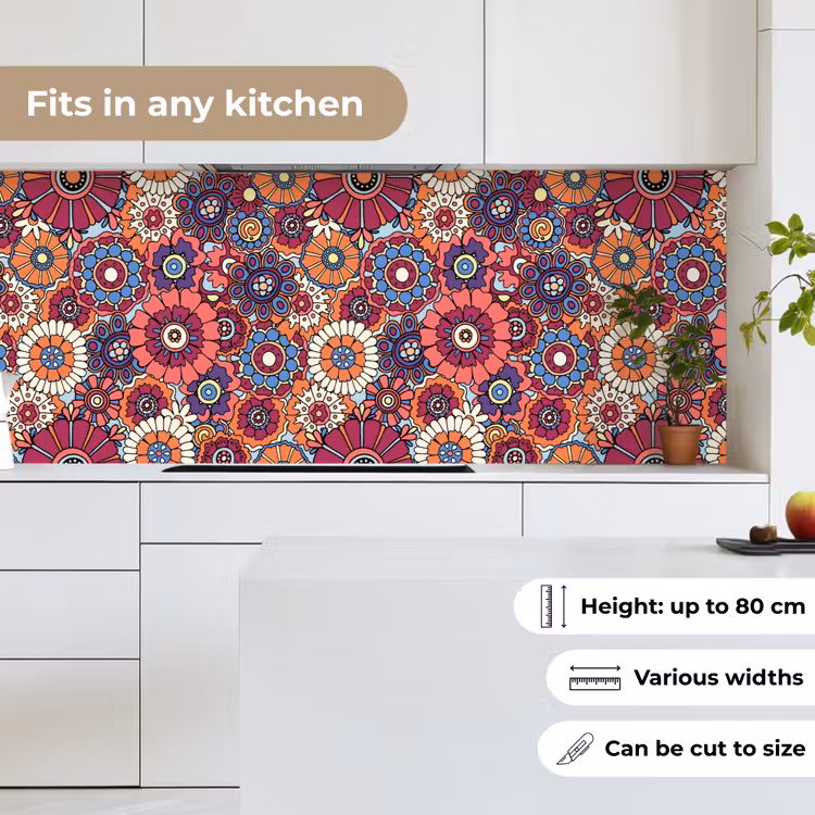 Vintage - Patronen - Bloemen - Planten keuken achterwand 2 middel 871 -sfeer4_UK