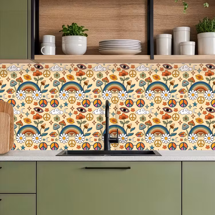 Vintage - Patronen - Zomer keuken achterwand 2 middel 871 -sfeer3