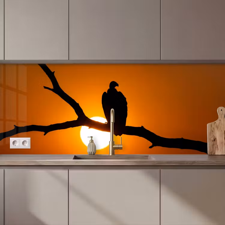 Gier - Tak - Zon - Oranje keuken achterwand 2 middel zz_3dshopping