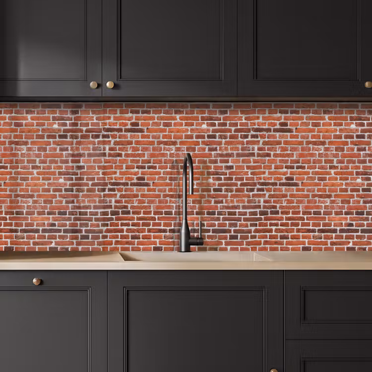 Muur - Bakstenen - Versleten - Voegen keuken achterwand 2 middel 871 -sfeer1