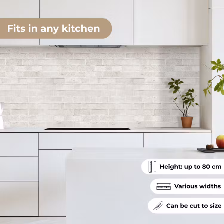 Muur - Wit - Bakstenen keuken achterwand 2 middel 871 -sfeer4_UK