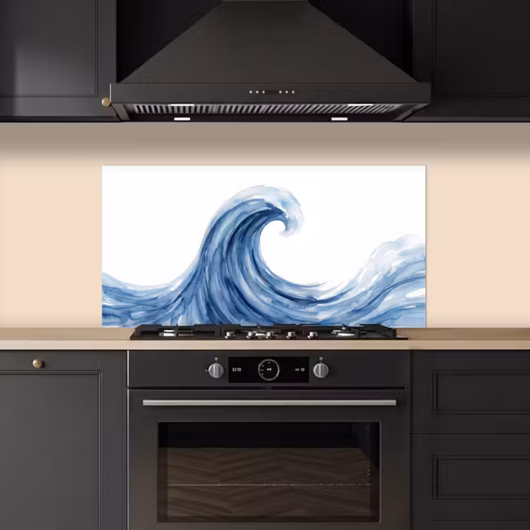 Water - Beweging - Natuur - Modern - Blauw keuken achterwand spatscherm middel -sfeer1