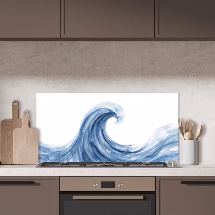Water - Beweging - Natuur - Modern - Blauw keuken achterwand spatscherm middel -sfeer2