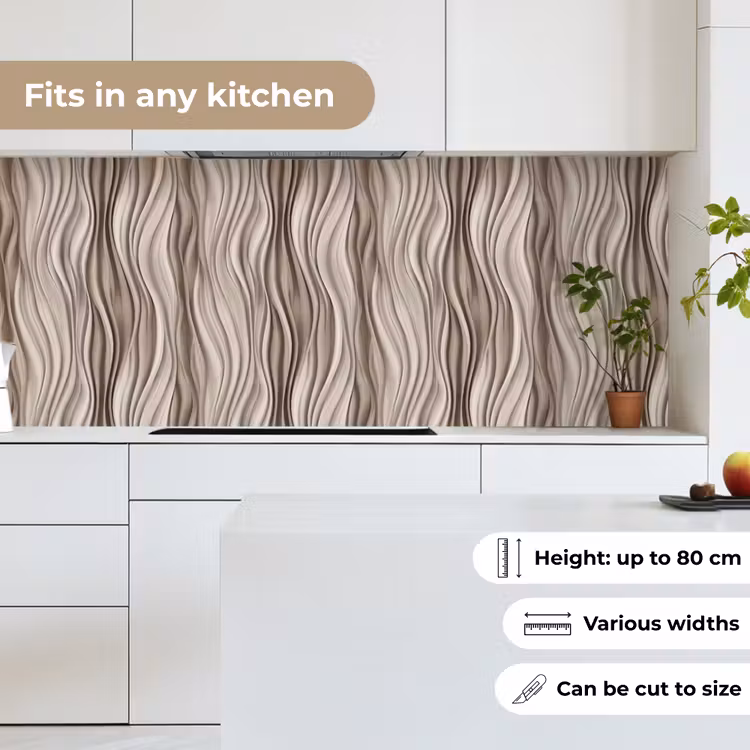 Golven - 3D - Crème keuken achterwand 2 middel 871 -sfeer4_UK