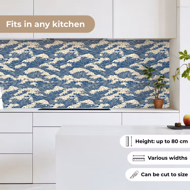 Golven - Klassiek - Blauw keuken achterwand 2 middel 871 -sfeer4_UK