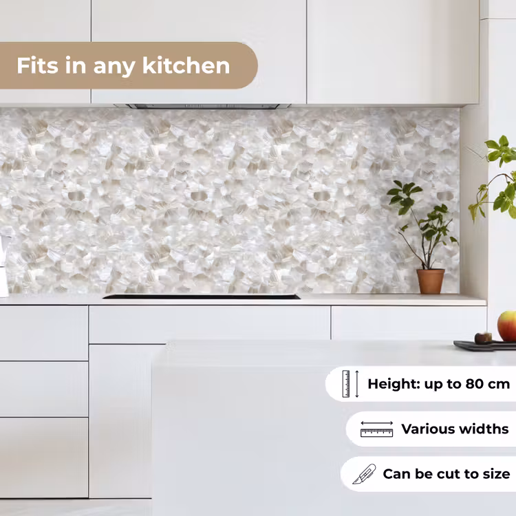 Wit - Penseelstreken - Reliëfeffect keuken achterwand 2 middel 871 -sfeer4_UK