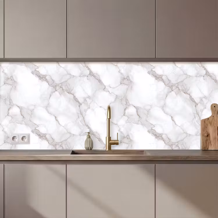 Wit - Marmer - Bruin keuken achterwand 2 middel 871 zz_3dshopping