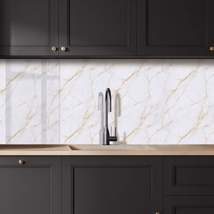 Wit - Marmer - Goud - Luxueus keuken achterwand 2 middel 871 -sfeer1