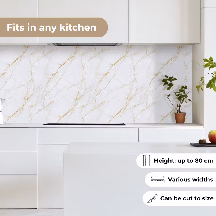 Wit - Marmer - Goud - Luxueus keuken achterwand 2 middel 871 -sfeer4_UK