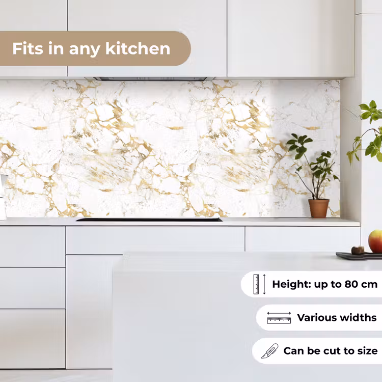 Wit - Marmer - Luxe - Goud keuken achterwand 2 middel 871 -sfeer4_UK