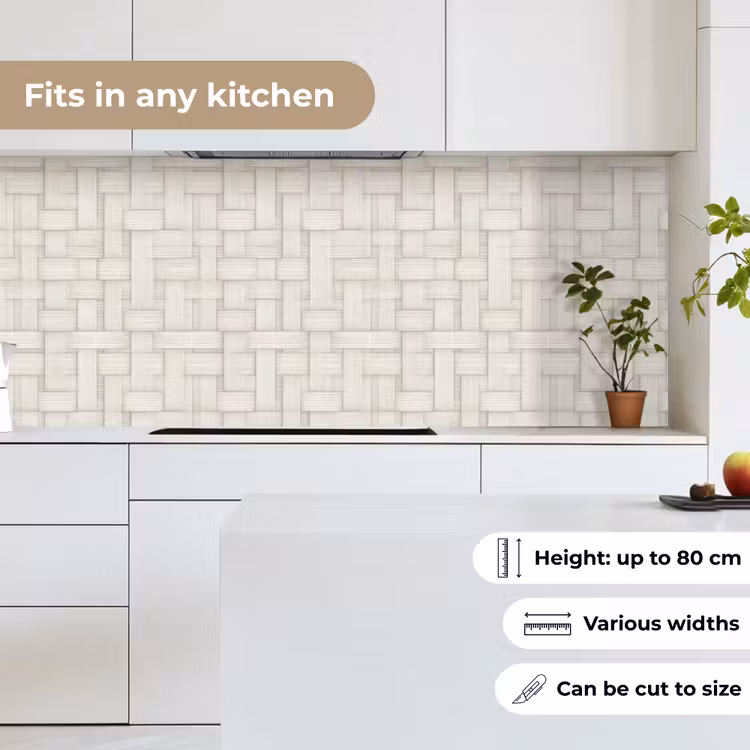 Vlechtwerk - Banen - Beige keuken achterwand 2 middel 871 -sfeer4_UK