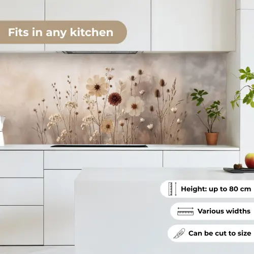 Wilde bloemen - Botanisch - Vintage - Natuur - Rustiek keuken achterwand 2 middel -sfeer4_UK