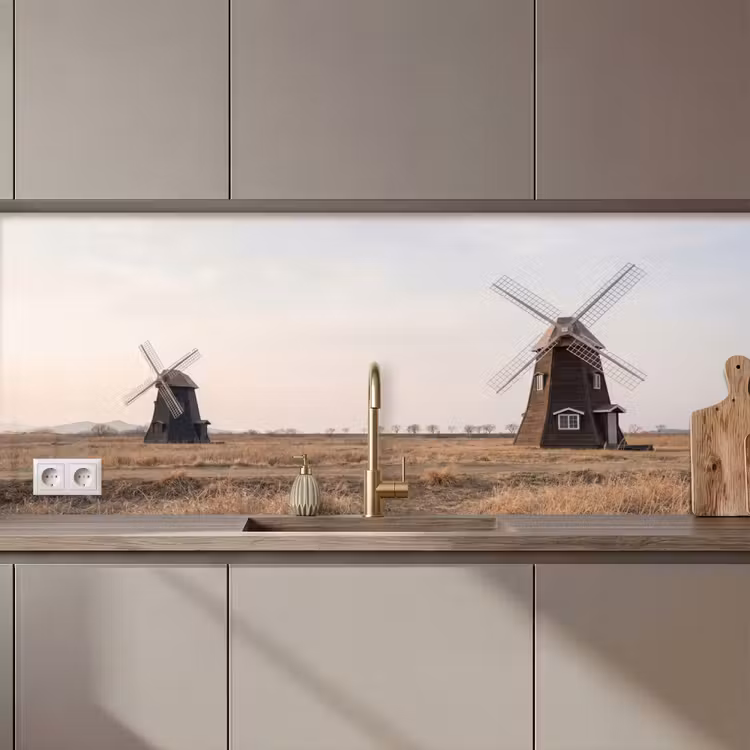 Windmolens - Landschap - Veld keuken achterwand 2 middel zz_3dshopping
