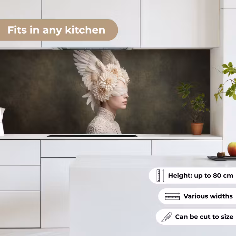 Vleugels - Vrouw - Wit keuken achterwand 2 middel -sfeer4_UK