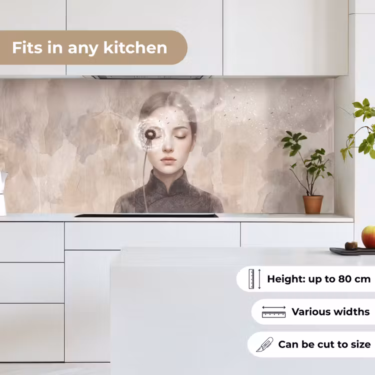 Vrouw - Sereen - Grijs keuken achterwand 2 middel -sfeer4_UK