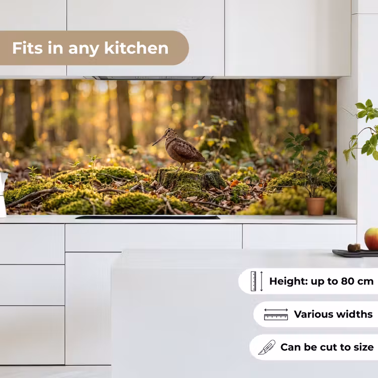 Houtsnip - Bos - Bladeren - Herfst - Gecamoufleerd keuken achterwand 2 middel -sfeer4_UK