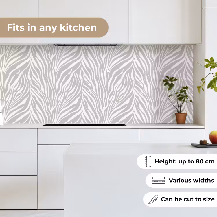 Zebra - Motief - Grijs keuken achterwand 2 middel 871 -sfeer4_UK