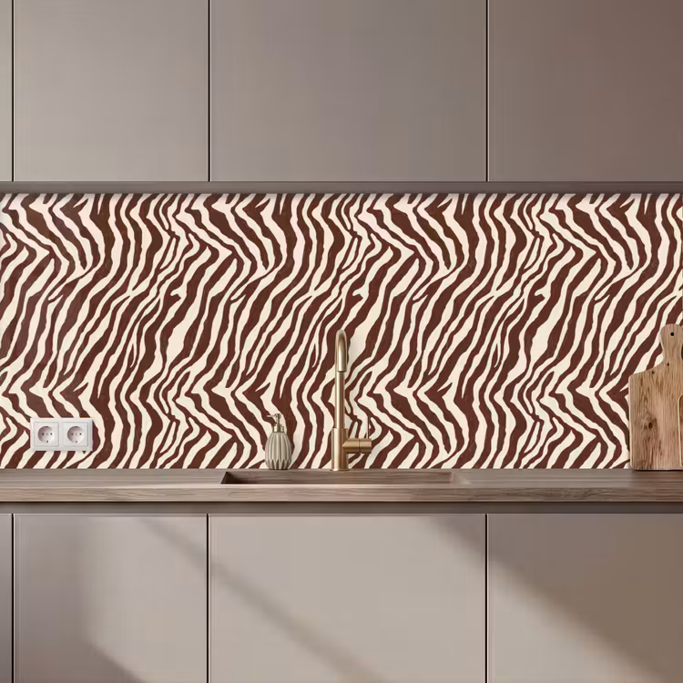 Zebra - Patroon - Zwart - Wit keuken achterwand 2 middel 871 zz_3dshopping