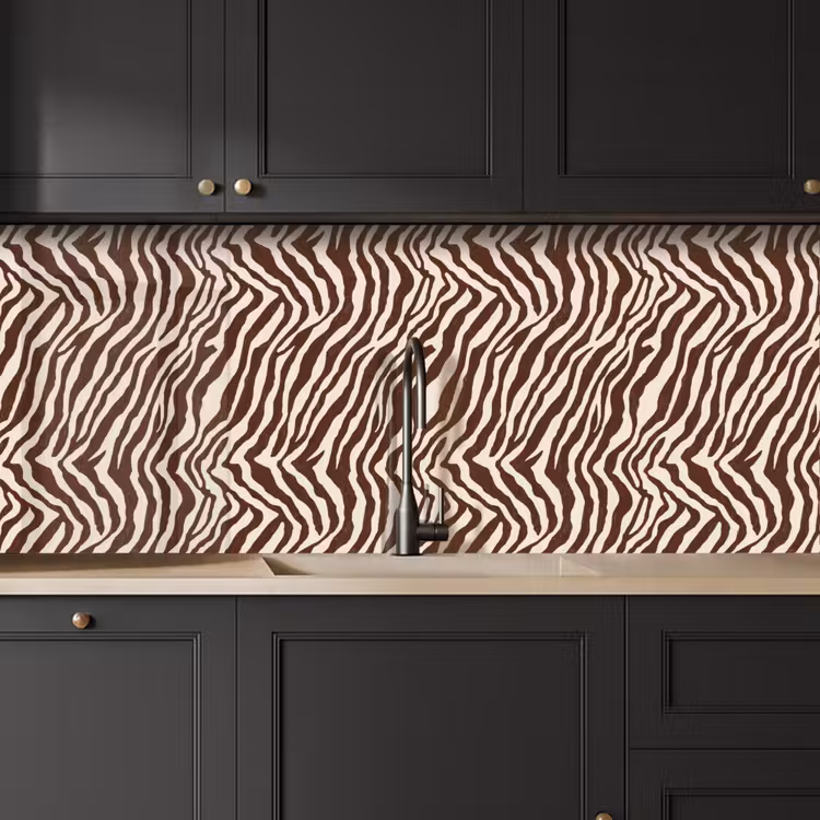 Zebra - Patroon - Zwart - Wit keuken achterwand 2 middel 871 -sfeer1