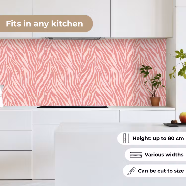 Zebra - Print - Roze keuken achterwand 2 middel 871 -sfeer4_UK