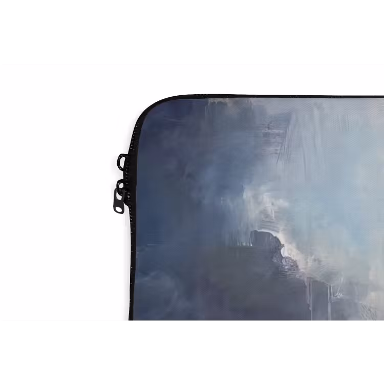 Abstract - Wolken - Modern - Blauw - Kunst laptophoes neopreen klein -detail