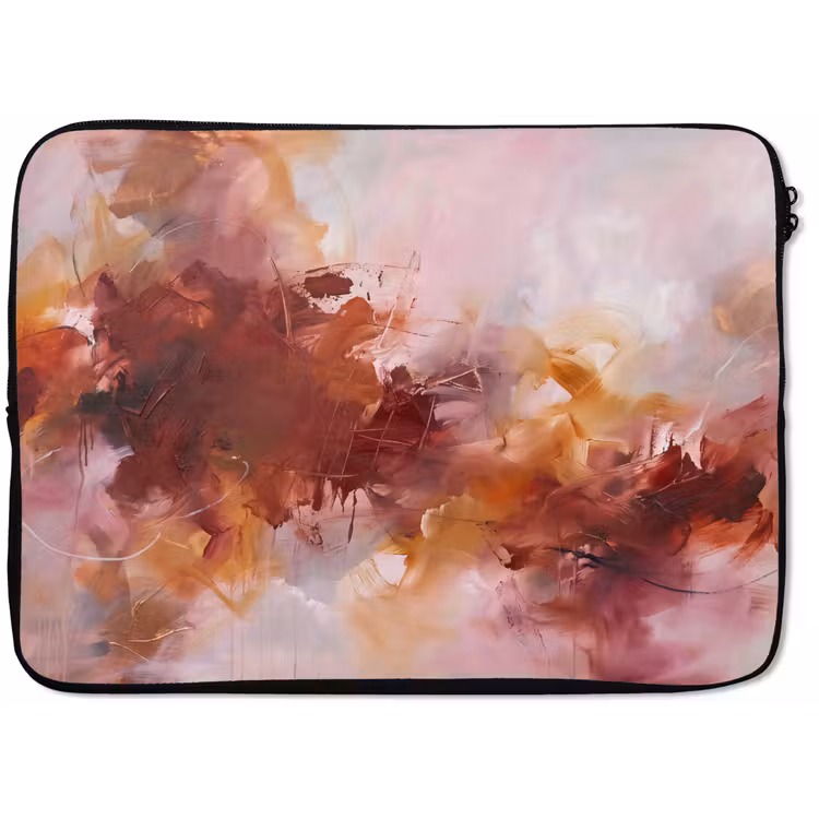 Abstract - Kleurrijk - Kunst - Modern - Roze-Rood laptophoes neopreen klein -zkaufland3dotto