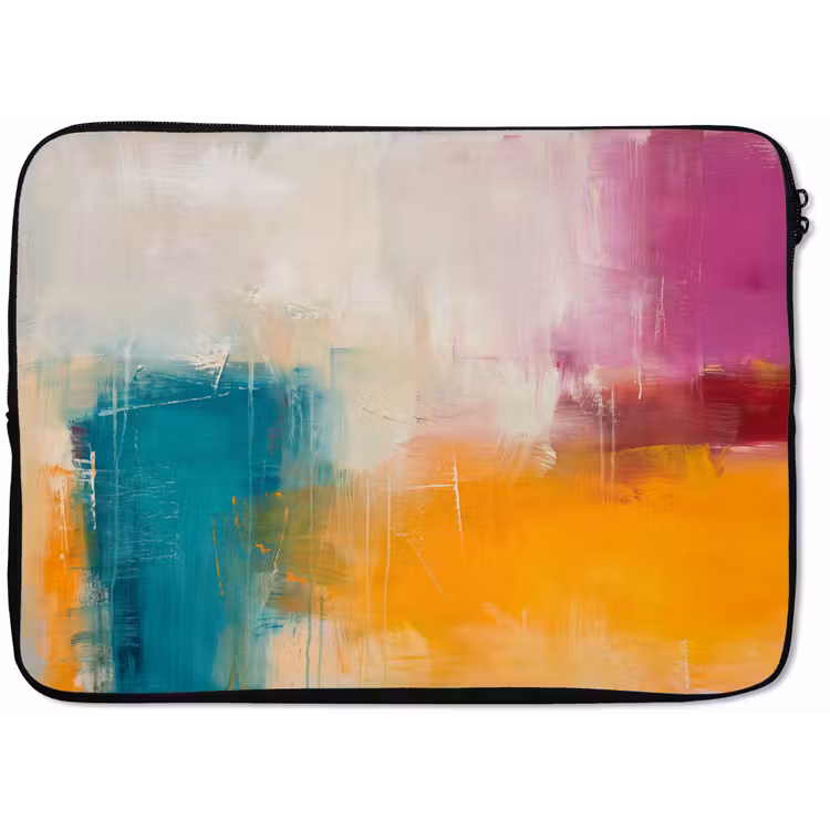 Abstract - Kleurrijk - Modern - Kunst - Oranje laptophoes neopreen klein -zkaufland3dotto