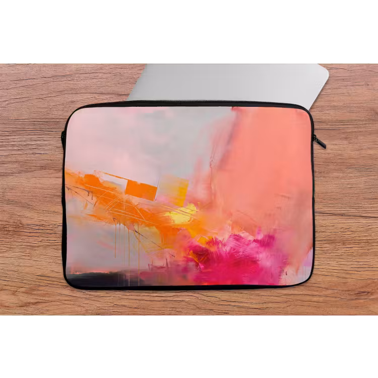 Abstract - Kleurrijk - Modern - Roze laptophoes neopreen klein -tafel