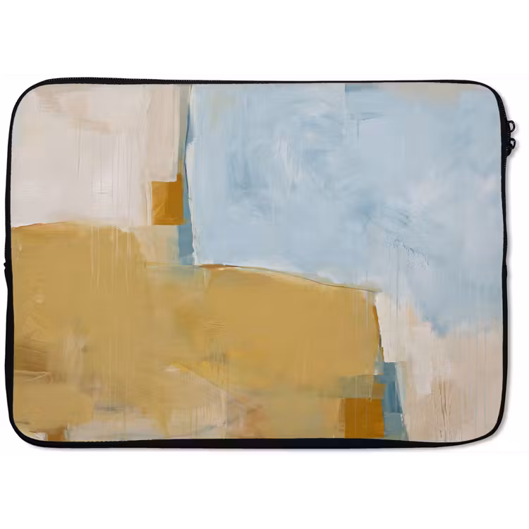 Abstract - Kleuren - Kunst - Modern - Blauw laptophoes neopreen klein -zkaufland3dotto