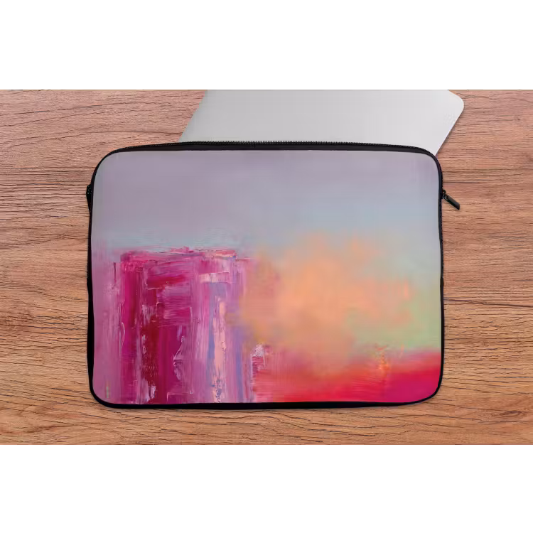 Abstract - Kleuren - Modern - Roze laptophoes neopreen klein -tafel