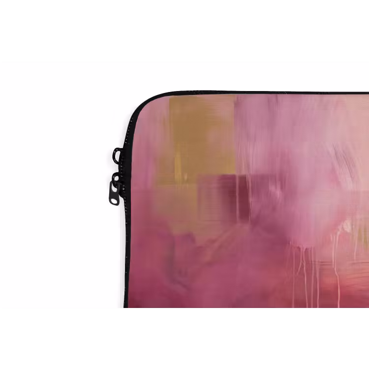 Abstract - Kleuren - Modern - Roze - Paars laptophoes neopreen klein -detail