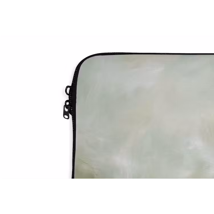Abstract - Groen - Beige - Modern - Kunst laptophoes neopreen klein -detail