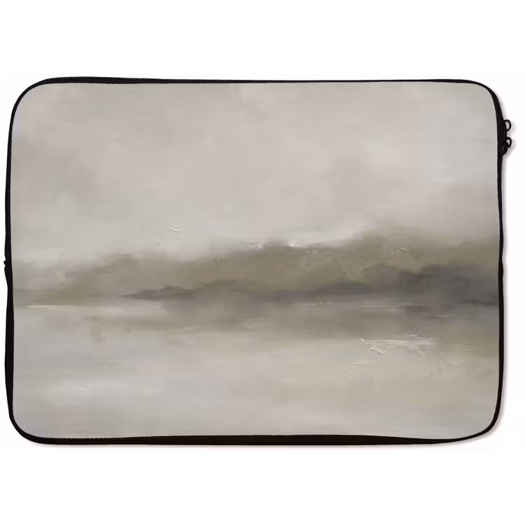 Abstract - Landschap - Nevel - Modern - Grijs laptophoes neopreen klein -zkaufland3dotto