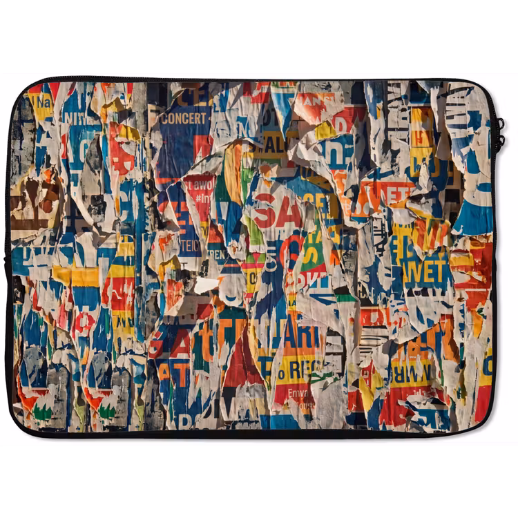 Abstract - Gelaagd papier - Urban - Modern - Kleurrijk laptophoes neopreen klein -zkaufland3dotto