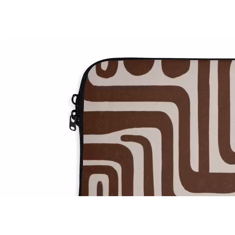 Abstract - Patroon - Bruin laptophoes neopreen klein 279 -detail