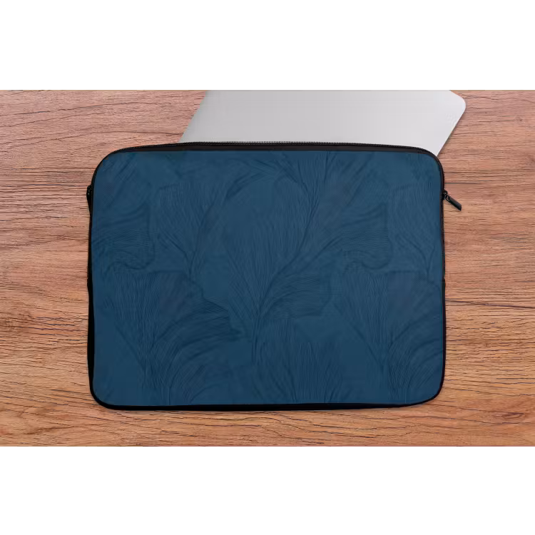 Abstract - Patroon - Donkerblauw - Elegant laptophoes neopreen klein 279 -tafel