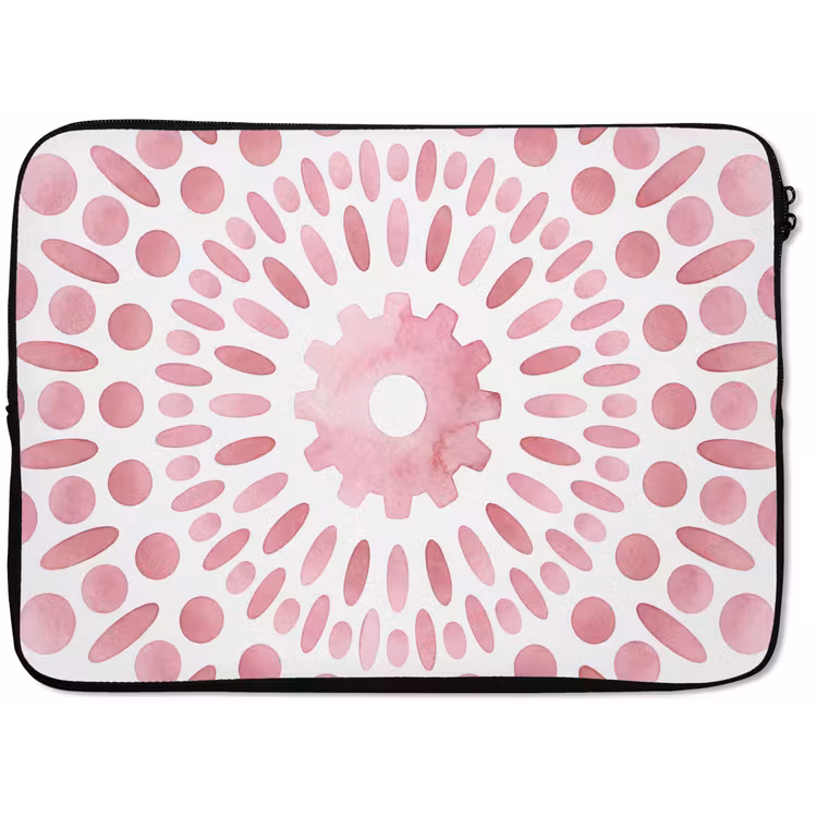 Abstract - Vormen - Patroon - Aquarel - Roze laptophoes neopreen klein -zkaufland3dotto