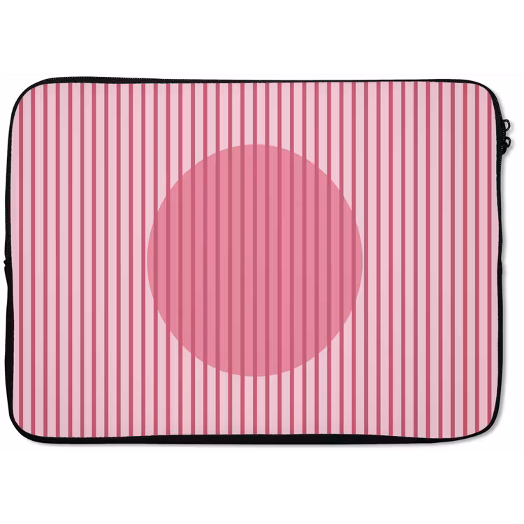 Abstract - Strepen - Ovaal - Roze - Modern laptophoes neopreen klein -zkaufland3dotto