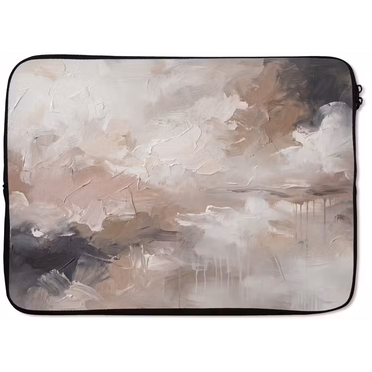 Abstract - Textuur - Kunst - Modern - Beige laptophoes neopreen klein -zkaufland3dotto