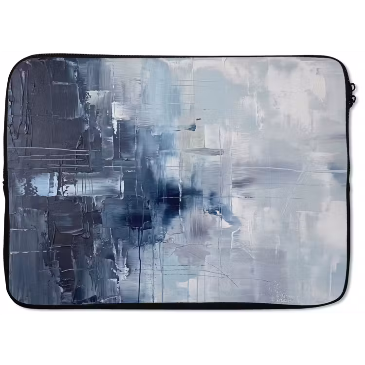 Abstract - Textuur - Kunst - Modern - Blauw laptophoes neopreen klein -zkaufland3dotto