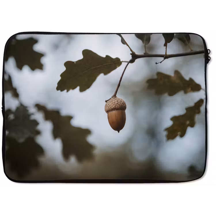 Eikel - Eikenblad - Bos - Herfst - Natuur laptophoes neopreen klein -zkaufland3dotto
