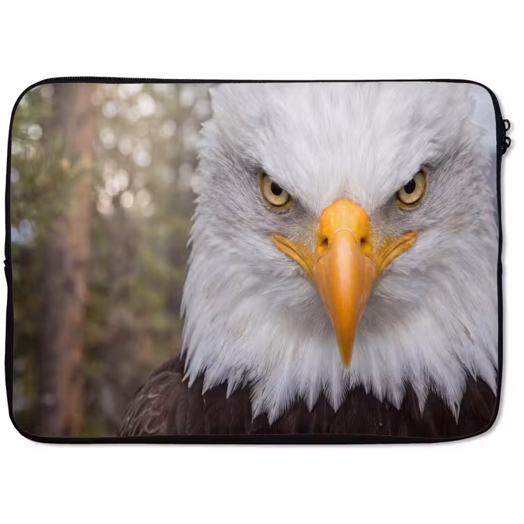 Amerikaans - Zeearend - Portret - Geel laptophoes neopreen klein -zkaufland3dotto