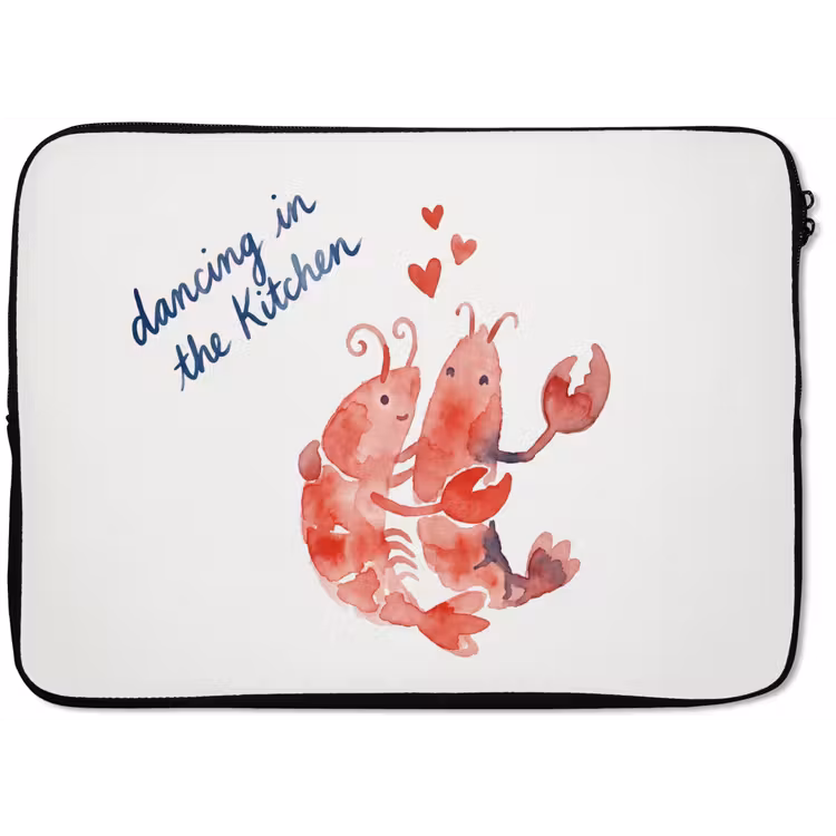 Dier - Dans - Liefde - Waterverf - Rood laptophoes neopreen klein -zkaufland3dotto