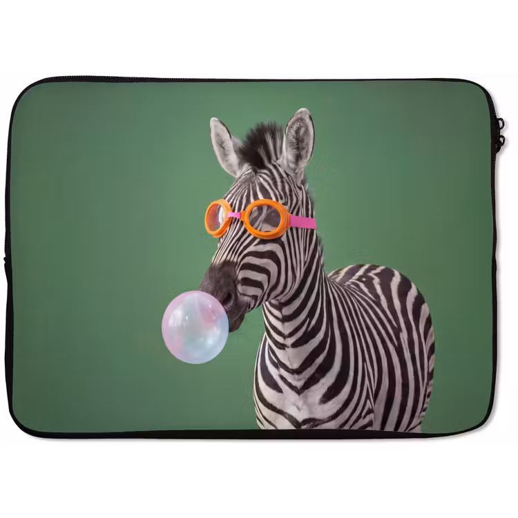 Dier - Bril - Bel - Modern - Groen laptophoes neopreen klein -zkaufland3dotto