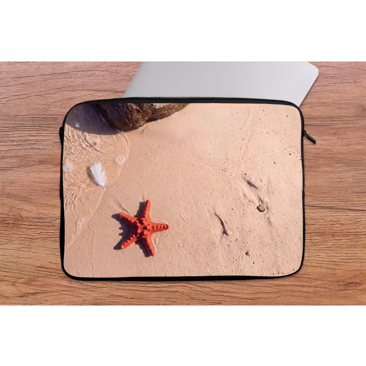Dieren - Strand - Zee - Natuur - Rood laptophoes neopreen klein -tafel