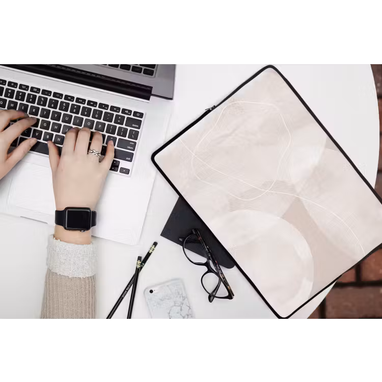 Laptop Sleeve - Art - Lines - Modern - Kunst - Lijnen - Modern laptophoes neopreen klein