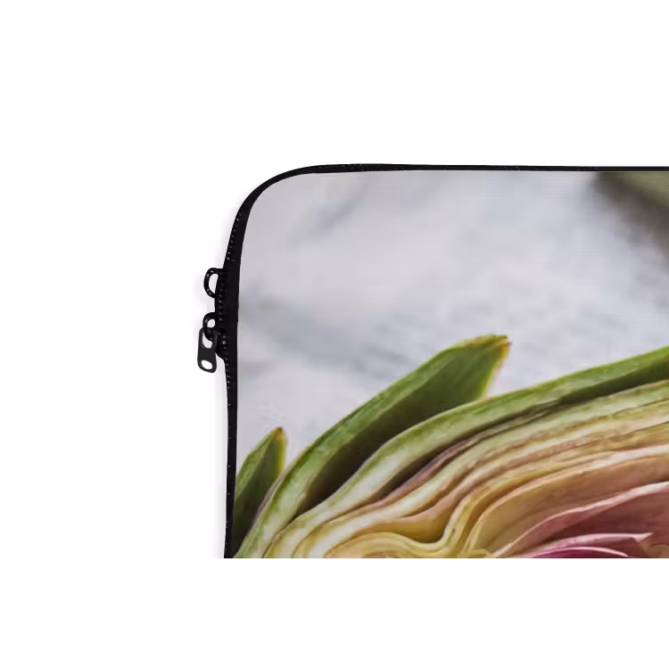 Laptop Sleeve - Artichoke - Cut in Half - Food - Artisjok - Doorgesneden - Eten laptophoes neopreen klein