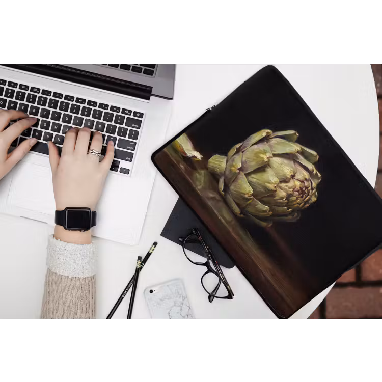Laptop Sleeve - Artichoke - Food - Classic - Artichok - Eten - Klassiek laptophoes neopreen klein